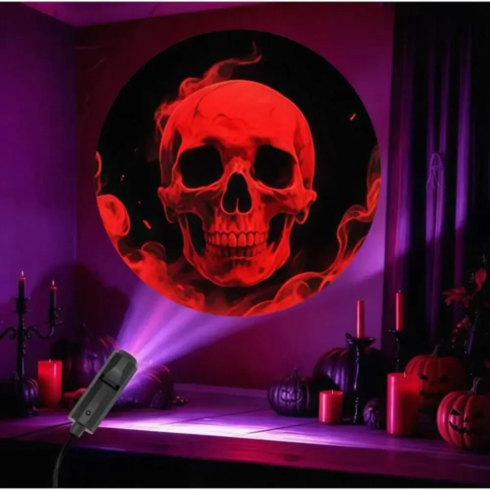 USB 6‑Pattern Holiday Projection Lamp for Party Decor